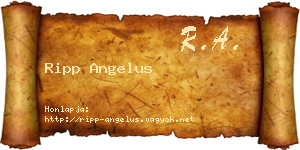 Ripp Angelus névjegykártya